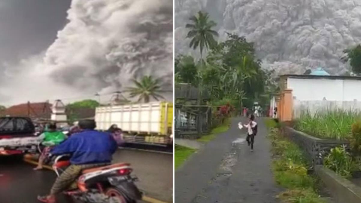 Halk "Kıyamet gibiydi" diye anlattı! Endonezya'da yanardağ patladı, gündüz geceye döndü